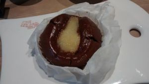 Chocolate dessert with pear (vegan). at Le Pain Quotidien - Charonne in Paris