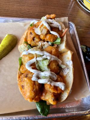 Buffalo cauliflower sandwich   at Dory Deli in Newport Beach