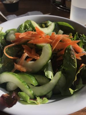 Green, mango salad with a ginger dressing   at Dory Deli in Newport Beach