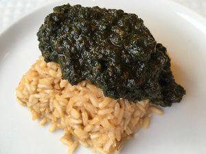 Rice with nettles sauce at Casa Scaparone in Alba