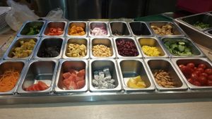 salad at Big Chill Juice Bar in Outlying Islands