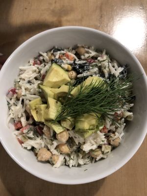 sea salad - yummy at Lokal Vegan Bistro in Warsaw