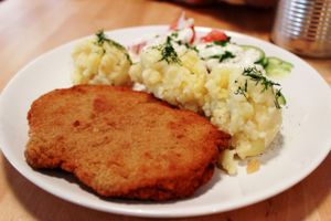 polish soy schnitzel at Lokal Vegan Bistro in Warsaw