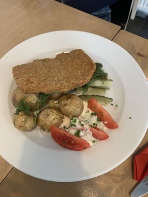 vegan schabowy cutlet  at Lokal Vegan Bistro in Warsaw