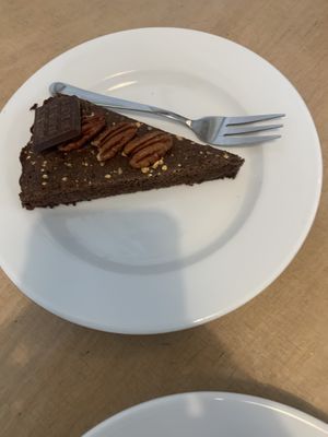 brownie at Lokal Vegan Bistro in Warsaw