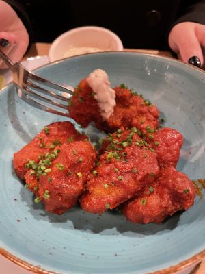 buffalo wings  at Lokal Vegan Bistro in Warsaw