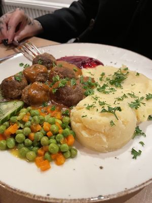 swedish main plate  at Lokal Vegan Bistro in Warsaw