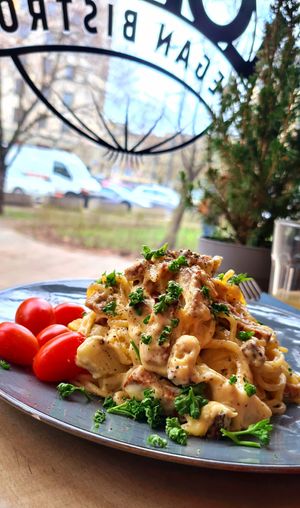 Carbonara 🍜 at Lokal Vegan Bistro in Warsaw
