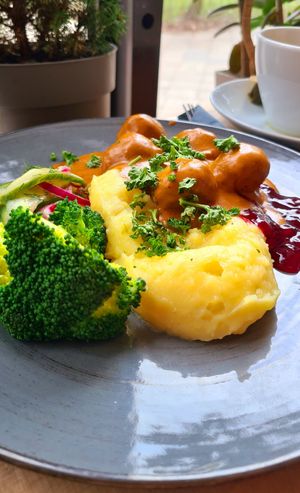 Vegan Köttbullar at Lokal Vegan Bistro in Warsaw