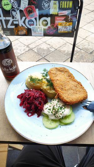 Soy cutlet with cabbage and potatoes 10/10 at Lokal Vegan Bistro in Warsaw