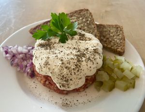 Vegan tar tar   at Lokal Vegan Bistro in Warsaw