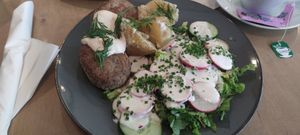 Kotlety mielone at Lokal Vegan Bistro in Warsaw