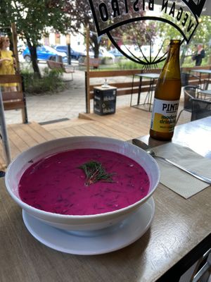Cold Soup  at Lokal Vegan Bistro in Warsaw