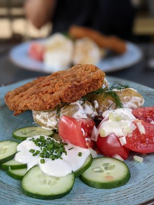 Traditional plate at Lokal Vegan Bistro in Warsaw