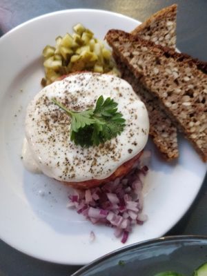 Vegan version of 'tartar' at Lokal Vegan Bistro in Warsaw