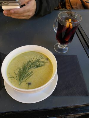 Pickle soup - delicious!!!  at Lokal Vegan Bistro in Warsaw