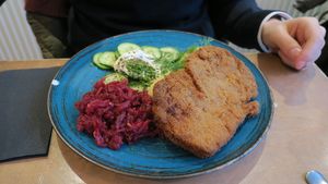 Schnitzel  at Lokal Vegan Bistro in Warsaw