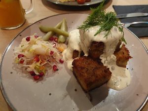 Babka ziemniaczana? Potato pie¿ at Lokal Vegan Bistro in Warsaw