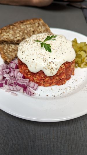 Tatar at Lokal Vegan Bistro in Warsaw