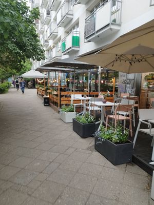 Garden outside. I judge my bad skills of taking nice pictures at Lokal Vegan Bistro in Warsaw