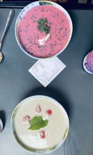 Chłodniki   at Lokal Vegan Bistro in Warsaw