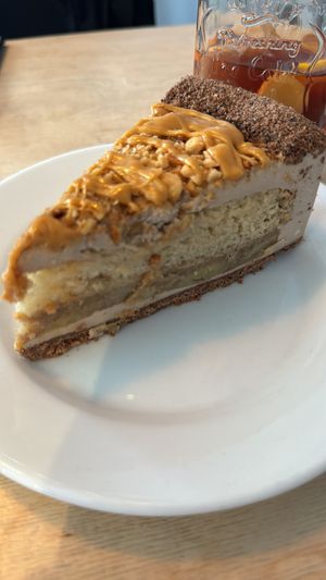 Yummy banoffee cake   at Lokal Vegan Bistro in Warsaw