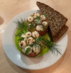 Vegan tartare   at Lokal Vegan Bistro in Warsaw