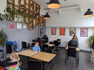 Inside at Lokal Vegan Bistro in Warsaw