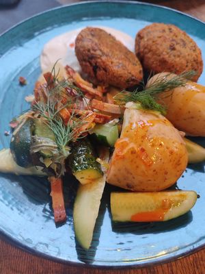 kotlety at Lokal Vegan Bistro in Warsaw