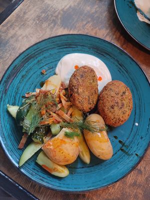 kotlety at Lokal Vegan Bistro in Warsaw