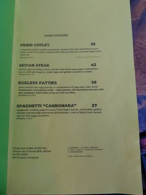 Menu in June 2024 (3/6) at Lokal Vegan Bistro in Warsaw
