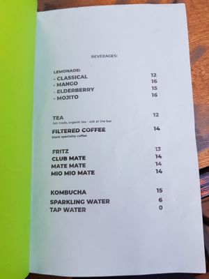 Menu in June 2024 (5/6) at Lokal Vegan Bistro in Warsaw