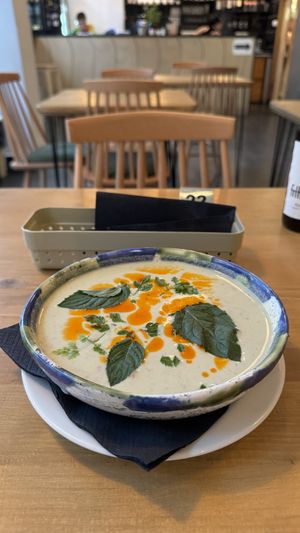 Cold soup, almost like gazpacho    at Lokal Vegan Bistro in Warsaw