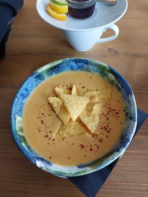 Zupa serowa at Lokal Vegan Bistro in Warsaw