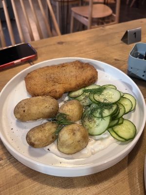 Classic “schabowy”   at Lokal Vegan Bistro in Warsaw