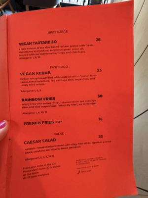 Menu page 1   at Lokal Vegan Bistro in Warsaw