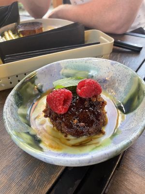 Malva pudding  at Lokal Vegan Bistro in Warsaw