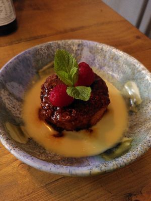 Something like sticky toffee pudding but (apparently) South African at Lokal Vegan Bistro in Warsaw