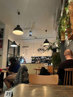 Interior. at Lokal Vegan Bistro in Warsaw