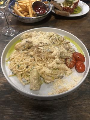Carbonara   at Lokal Vegan Bistro in Warsaw