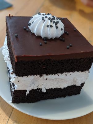 Traditional Polish cake at Lokal Vegan Bistro in Warsaw