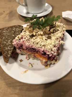 Szuba salad  at Lokal Vegan Bistro in Warsaw