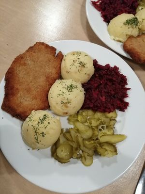 Zimowy schabowy at Lokal Vegan Bistro in Warsaw