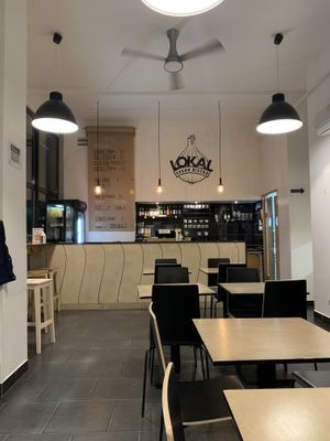 Restaurant area at Lokal Vegan Bistro in Warsaw
