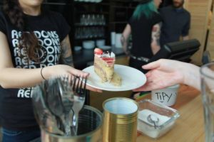 Dessert at Lokal Vegan Bistro in Warsaw