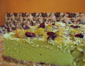 Raw vegan avocado cheesecake  at Vegettoria - Sladkishnicata in Sofia