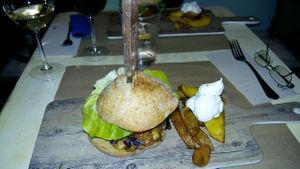 The best burger ever! at VIVA in Madrid