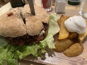 Queen burger - so good!   at VIVA in Madrid