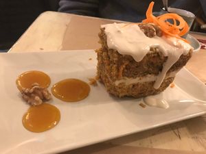 Incredible carrot cake at VIVA in Madrid