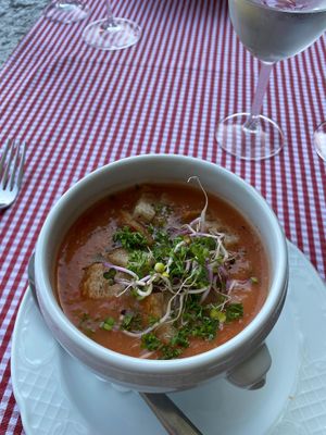 gazpacho. at Locanda del Giglio in Roveredo Capriasca